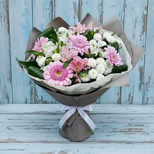 Букет цветов из:  Герберы, Альстромерии и Хризантемы в Свободе