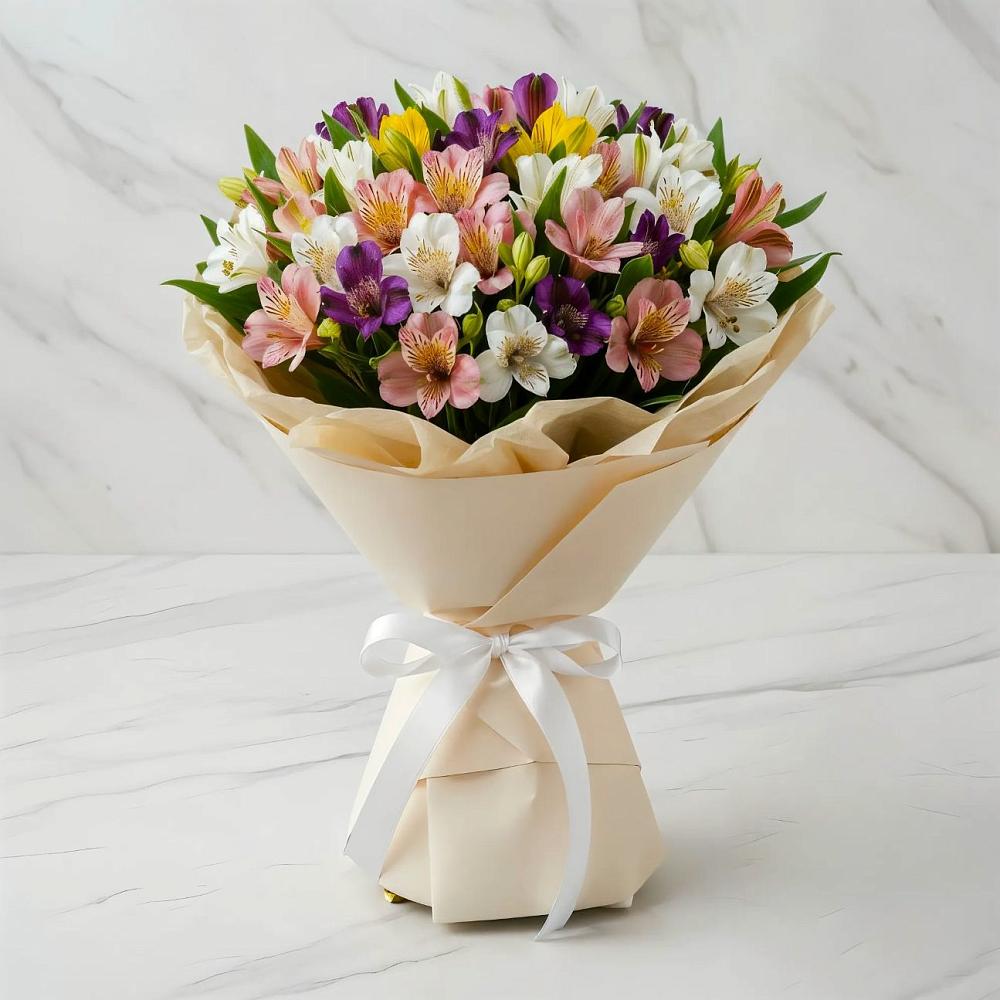 Букет цветов из: Альстромерии в Свободе