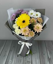 Букет цветов из:  Розы, Герберы и Хризантемы #REPLACE_PRED# Свободе