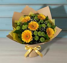 Букет цветов из:  Герберы и Хризантемы #REPLACE_PRED# Свободе
