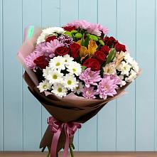 Букет цветов из:  Розы, Хризантемы и Альстромерии в Свободе