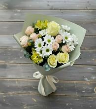 Букет цветов из:  Альстромерии, Розы и Хризантемы #REPLACE_PRED# Свободе